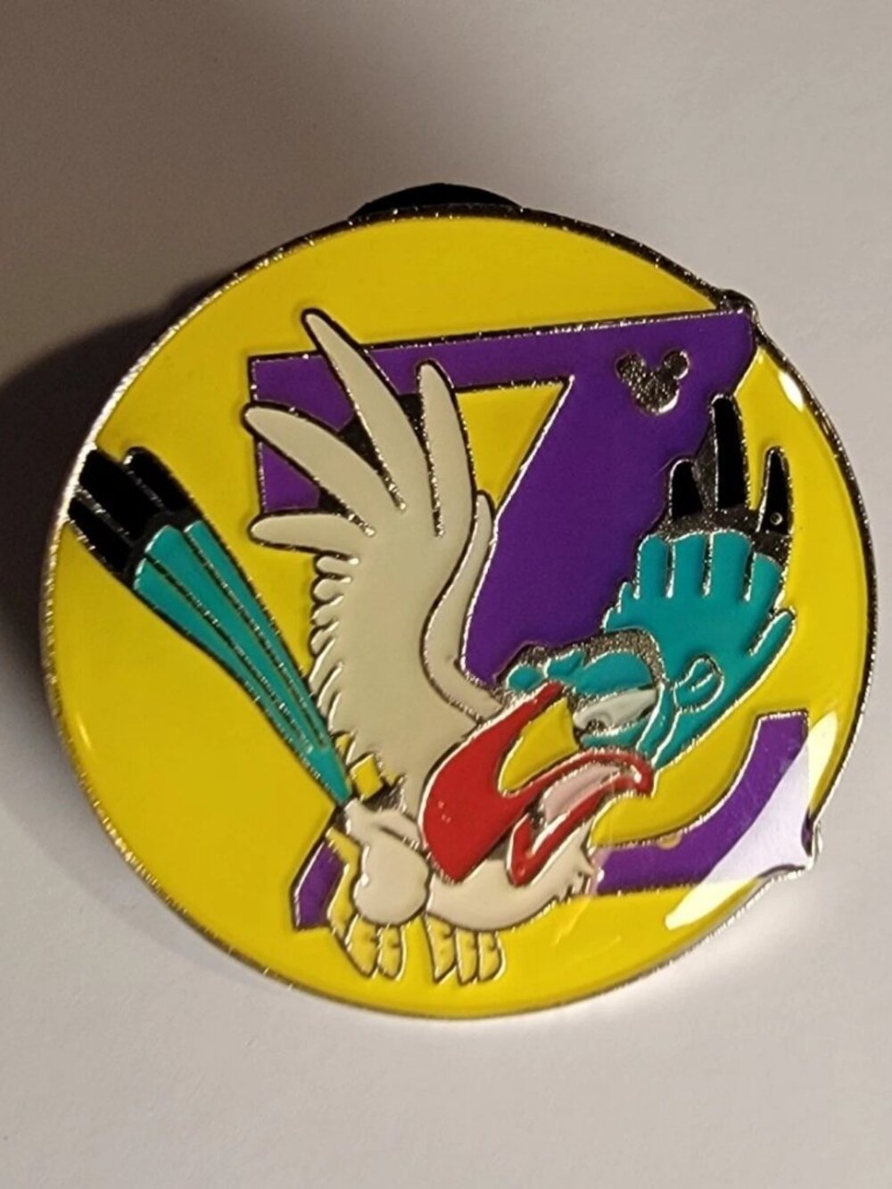 Zazu Z Monogram Button Hidden Mickey Disney Lion King Alphabet Enamel Trading Pi
